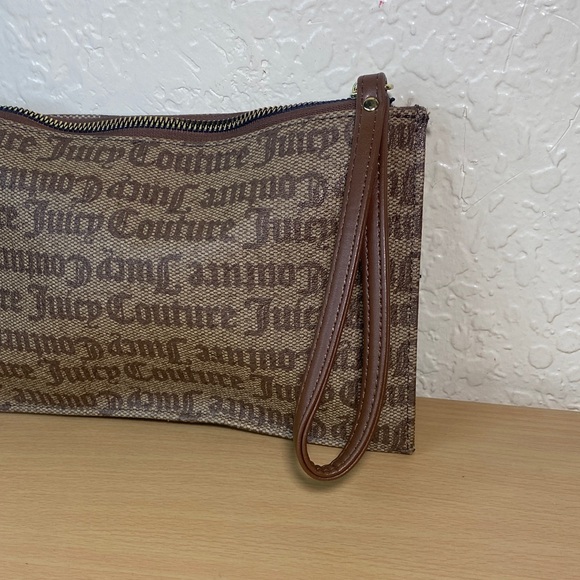 Juicy Couture Brown and Gold Logo Wristlet - Picture 3 of 10